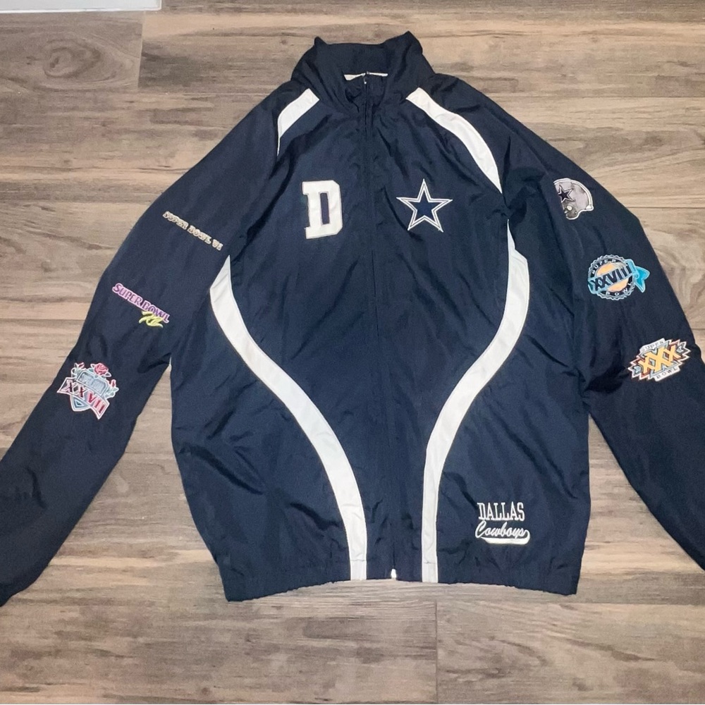 NLF THE FAREWELL TEXAS STADIUM DALLAS COWBOYS PATCH WINDBREAKER ZIP UP